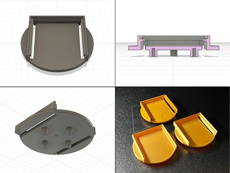 Работа Layer Lab: полукруглые лотки с направляющими пазами — 3D-модель, разрез и напечатанные детали